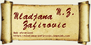 Mlađana Zafirović vizit kartica